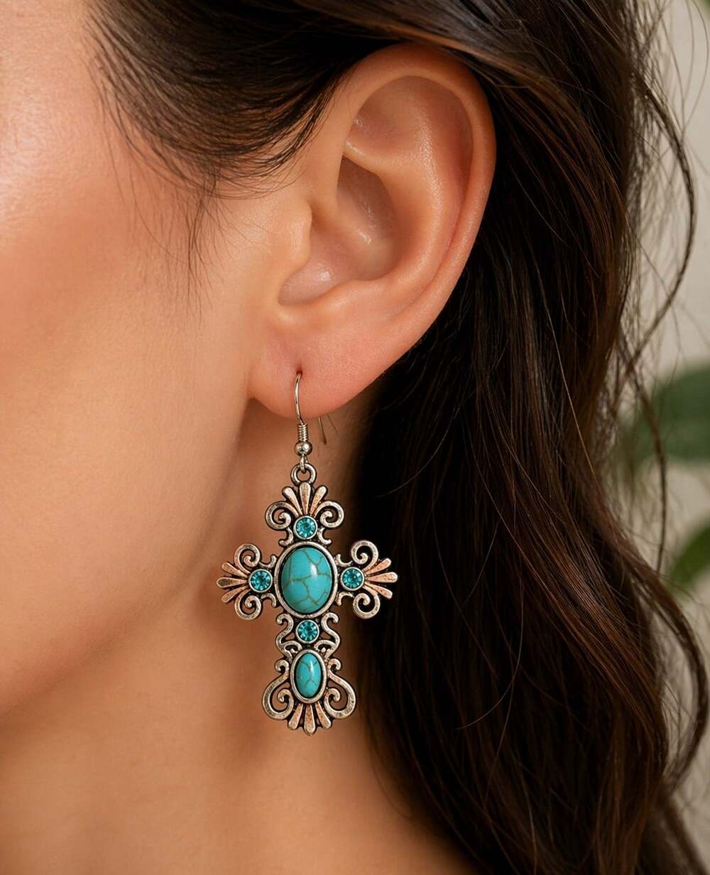 BOGO FREE DANGLY CROSS EARRINGS